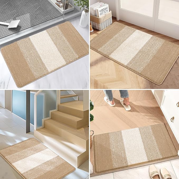 Kitinjoy Indoor Outdoor Door Mat, 59x24 Non-Slip Absorbent Dirt Trapper
