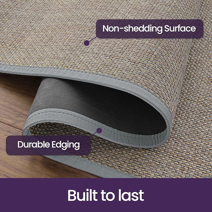 DEX Hallway Runner Rug 2x6, Non Slip Rubber Backing Inside Entryway Carpet
