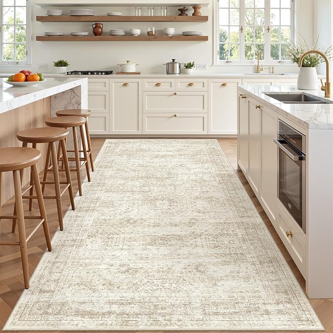 4x8 Rug for Bedroom, Wide Runner Rug for Hallway, Non Slip Washable Runner Rug