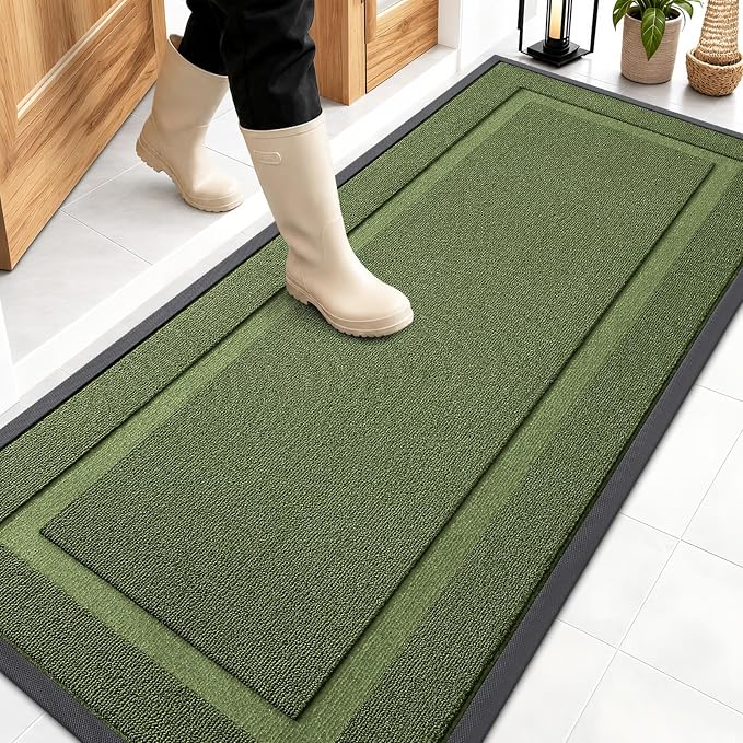 OLANLY Front Door Mat Indoor Outdoor Entrance, Waterproof All-Season,