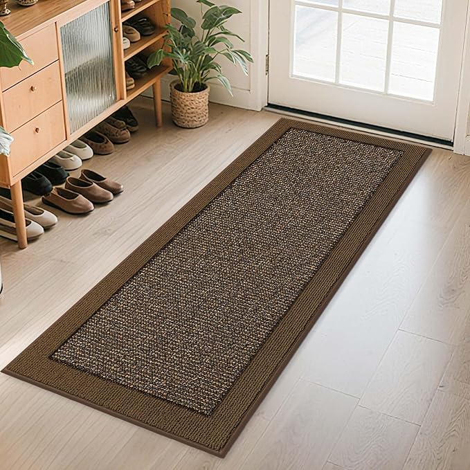 BEQHAUSE Indoor Door Mat 24" x 60", Dirt Trapper Door Mats Non-Slip Entryway