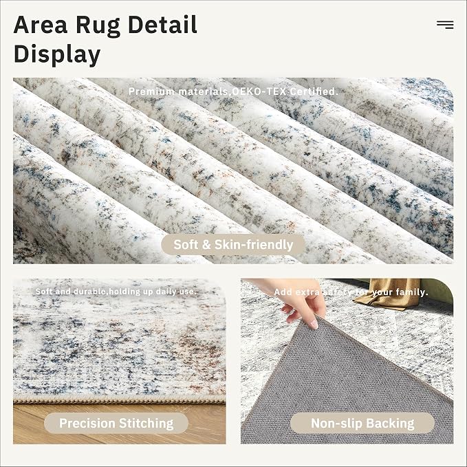 Soalmost Runner Rug 2x12 Washable Non-Slip Hallway Runner Rugs