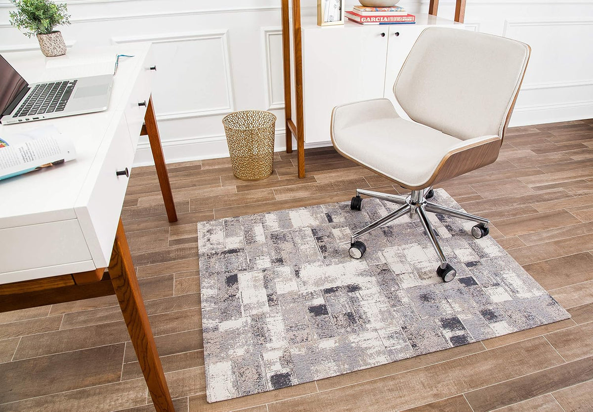 Anji Mountain 48" x 36" Rug'd Office Chair Mat for Carpet & Hardwood Floor