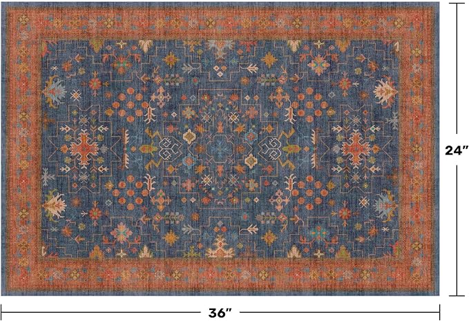 Hazo Haus Washable 2x3 Entry Rug Front Door Indoor, Farmhouse Small Area Rugs