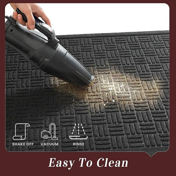 Mibao Front Door Mat Indoor Outdoor Entrance, Dirt Trapping Waterproof