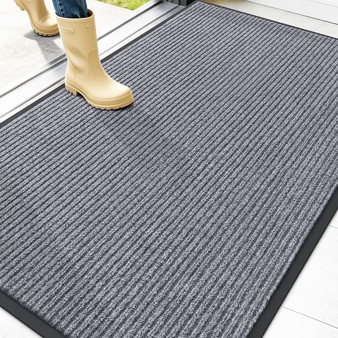 OLANLY Front Door Mat Indoor Outdoor Entrance, Waterproof Heavy Duty Doormat