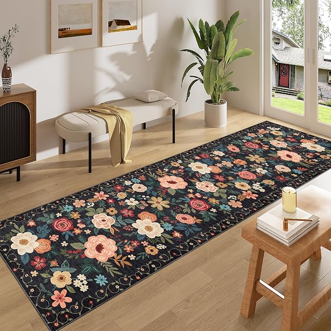 DUKINO 2x8 Runner Rug for Hallway, Washable Kitchen Runner Rug