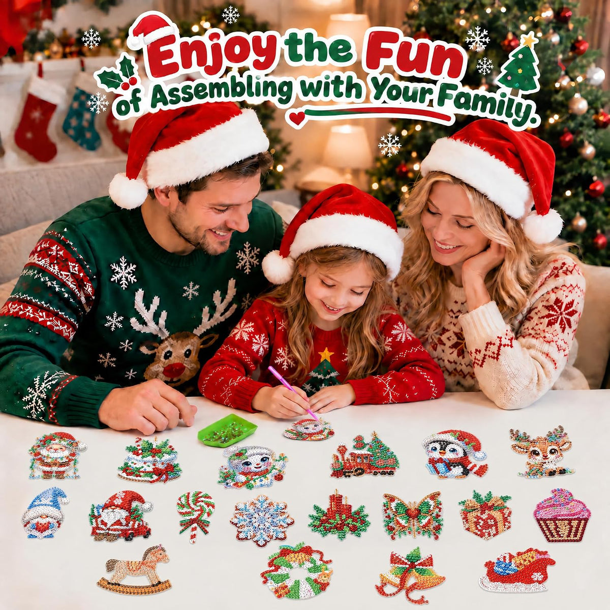 Christmas Diamond Art Kits Advent Calendar 2026, DIY Ornament Crafts