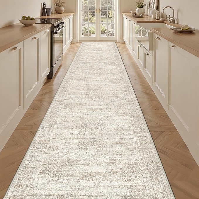 3x16 Washable Runner Rug for Hallway, Non-Slip Long Hallway Runner for Entryway