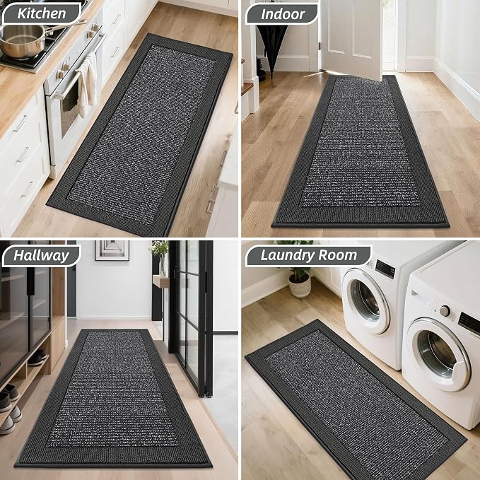 BEQHAUSE Indoor Door Mat 20" x 48", Dirt Trapper Door Mats Non-Slip Entryway