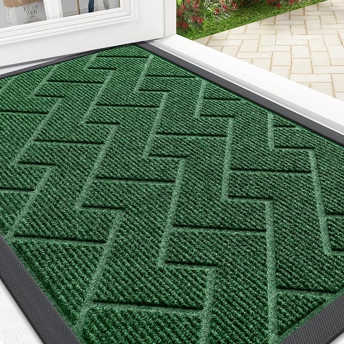 OLANLY Front Door Mat Indoor Outdoor Entrance, Waterproof All-Season,