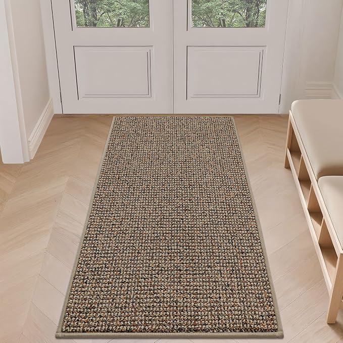 BEQHAUSE Dirt Trapper Door Mat 24" x 60", Non-Slip Washable Doormats Entrance