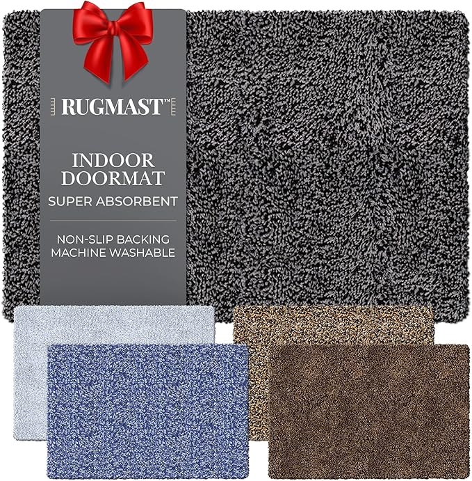 Premium Microfiber Indoor Door Mat – 36"x60" Washable Entry Mat, Waterproof