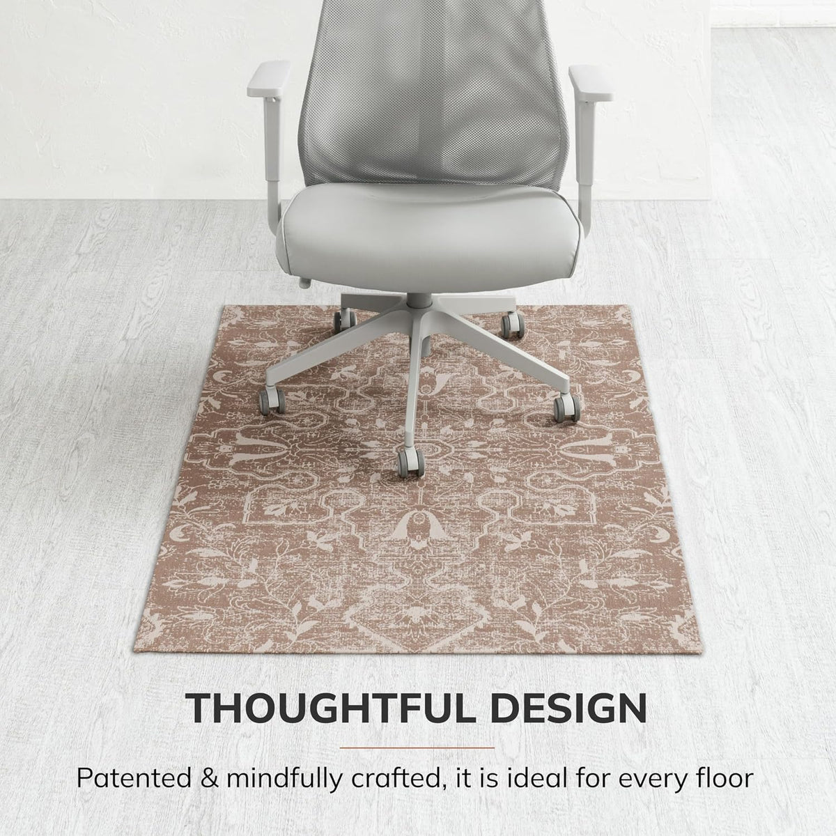 Anji Mountain 48" x 36" Rug'd Office Chair Mat for Carpet & Hardwood Floor