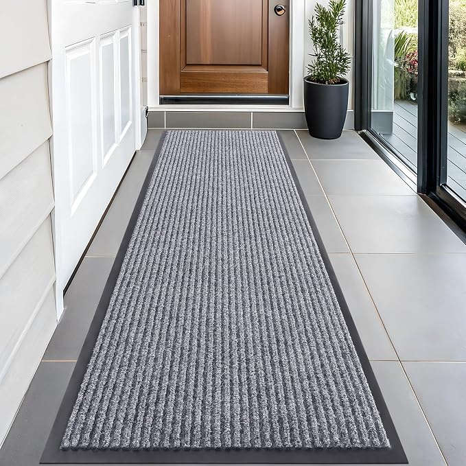 OLANLY Front Door Mat Indoor Outdoor Entrance, Waterproof Heavy Duty Doormat