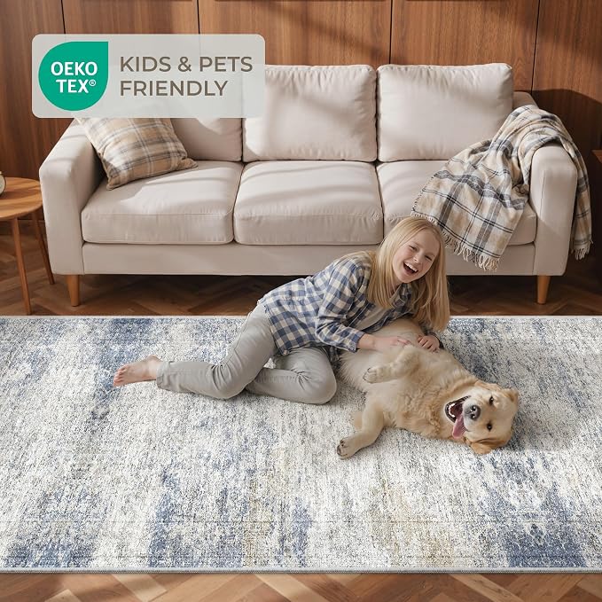 2x7 Runner Rug Non Slip, Thin Entryway Washable Rug