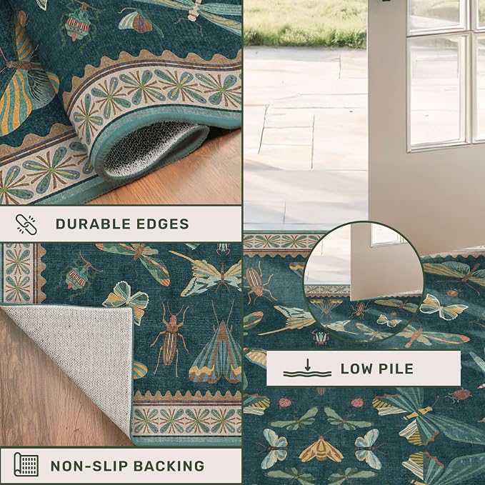 Hazo Haus Emerald Green Entry Rugs