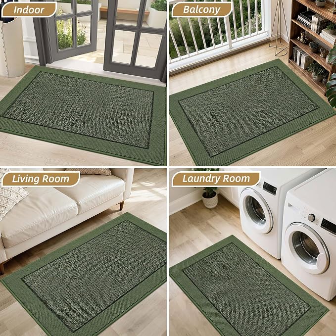 BEQHAUSE Indoor Door Mat 36" x 60", Dirt Trapper Door Mats Non-Slip Entryway