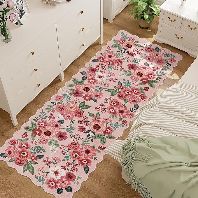 DUKINO 2x10 Runner Rug for Hallway, Washable Kitchen Rug
