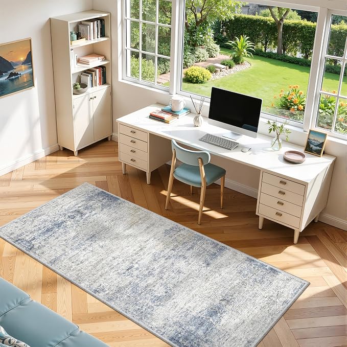 3x6 Runner Rug Non Slip, Thin Entryway Washable Rug