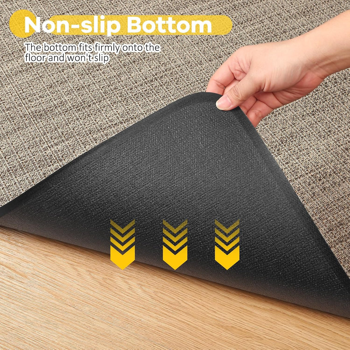 BesWin Large Office Chair Mat for Hardwood Floor, 48" x 60" Desk Floor Mat for Rolling Chair, Heavy Duty Anti-Slip Floor Protector Rug for Home Office, Brown