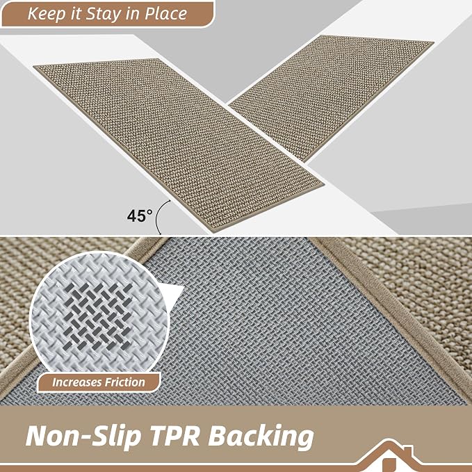 BEQHAUSE Dirt Trapper Door Mat 20" x 32", Non-Slip Washable Doormats Entrance