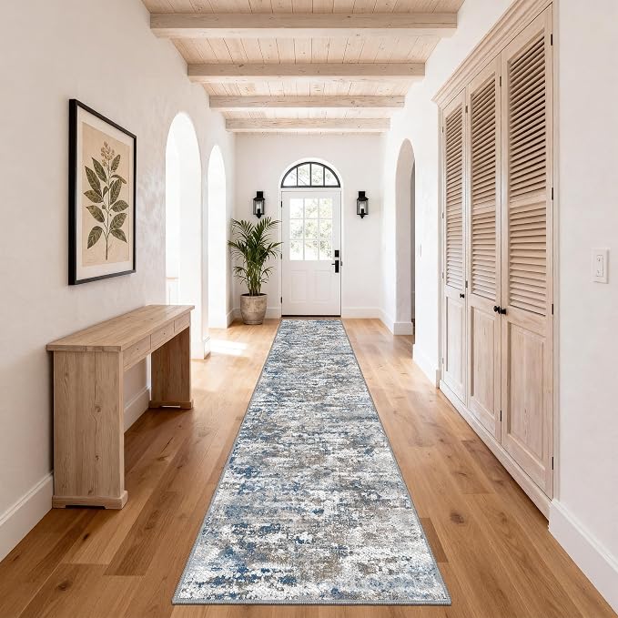Washable Carpet Runners for Hallway 14ft-Non Slip Floor Runners for Dogs