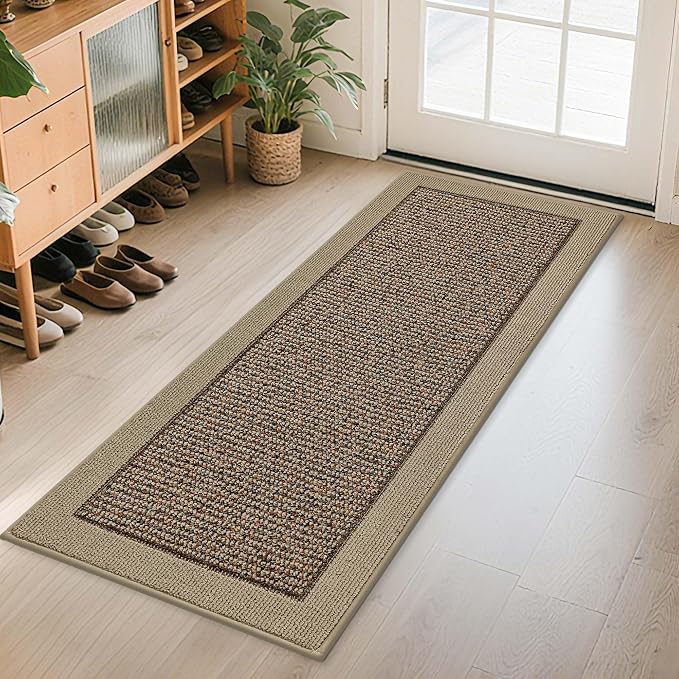 BEQHAUSE Indoor Door Mat 24" x 60", Dirt Trapper Door Mats Non-Slip Entryway