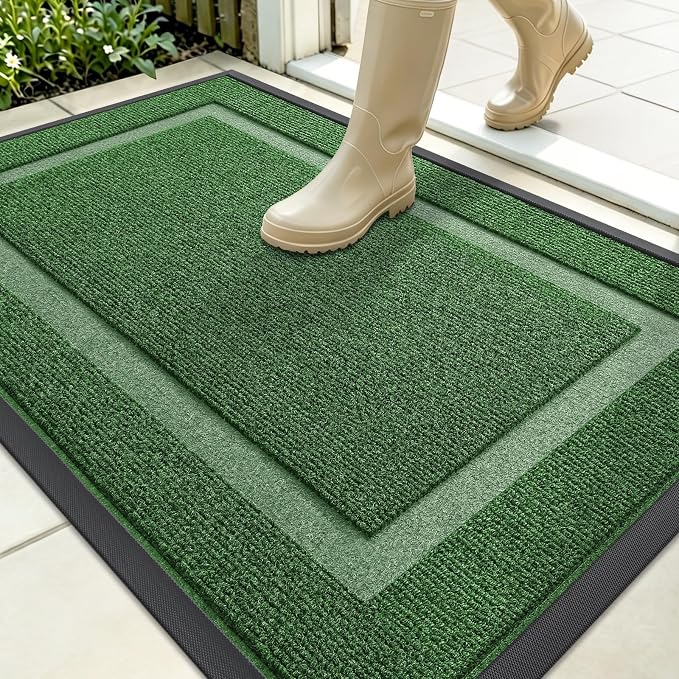 OLANLY Front Door Mat Indoor Outdoor Entrance, Waterproof All-Season,