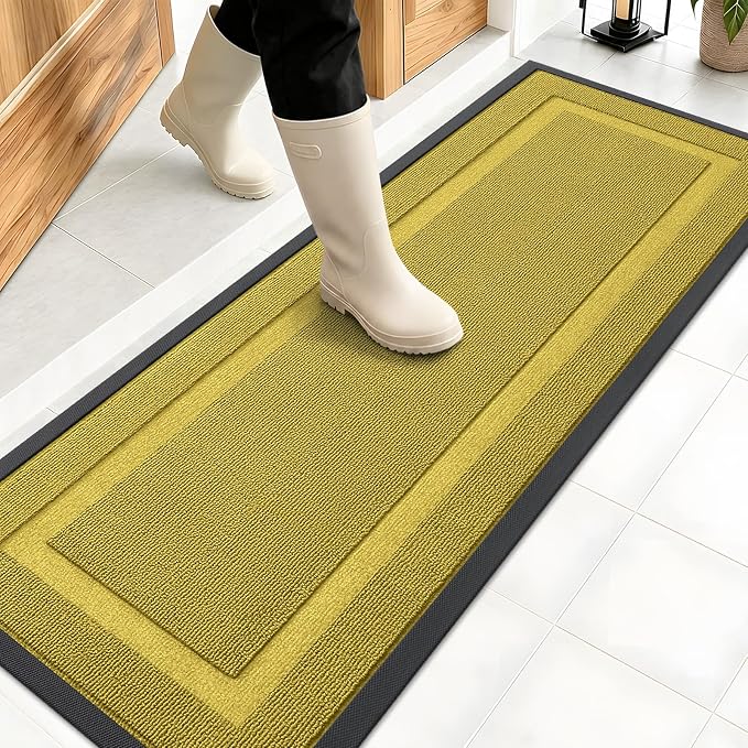 OLANLY Front Door Mat Indoor Outdoor Entrance, Waterproof All-Season,