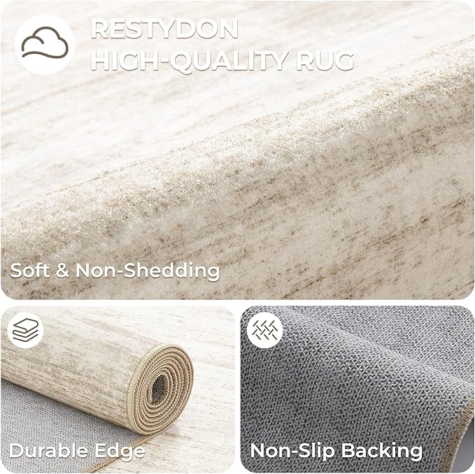 3x4 Washable Area Rug for Entryway, Soft Kitchen Rugs Non Slip for Dining Room