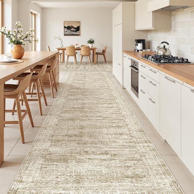 3x16 Washable Runner Rug for Hallway, Non-Slip Long Hallway Runner for Entryway