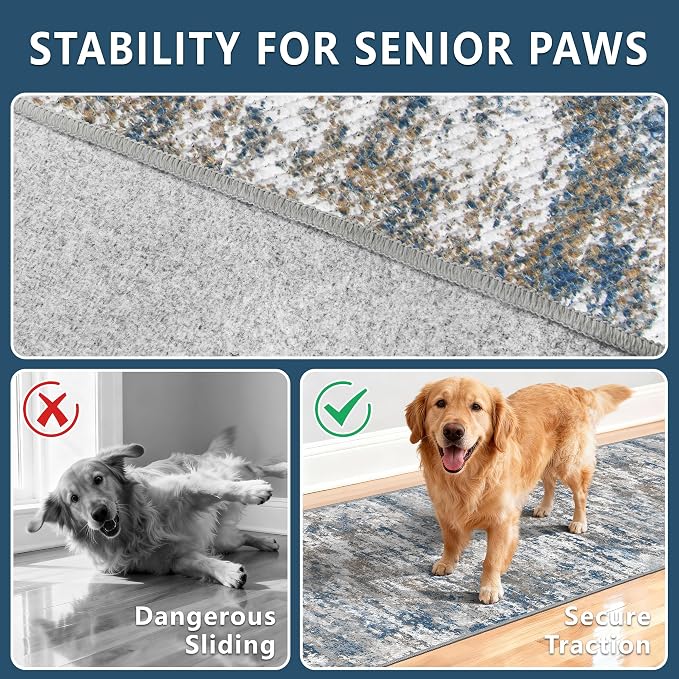 Washable Carpet Runners for Hallway 14ft-Non Slip Floor Runners for Dogs