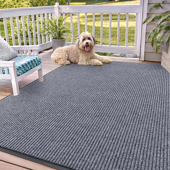 OLANLY Front Door Mat Indoor Outdoor Entrance, Waterproof Heavy Duty Doormat