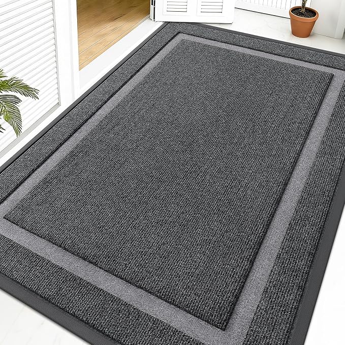 OLANLY Front Door Mat Indoor Outdoor Entrance, Waterproof All-Season,