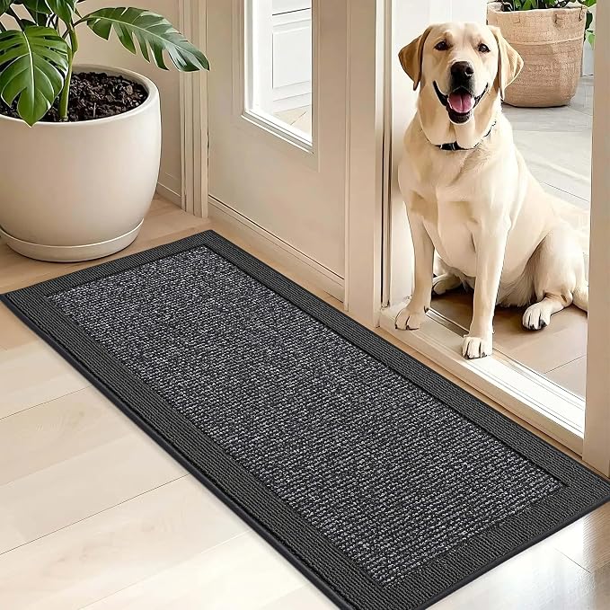 BEQHAUSE Indoor Door Mat 20" x 48", Dirt Trapper Door Mats Non-Slip Entryway