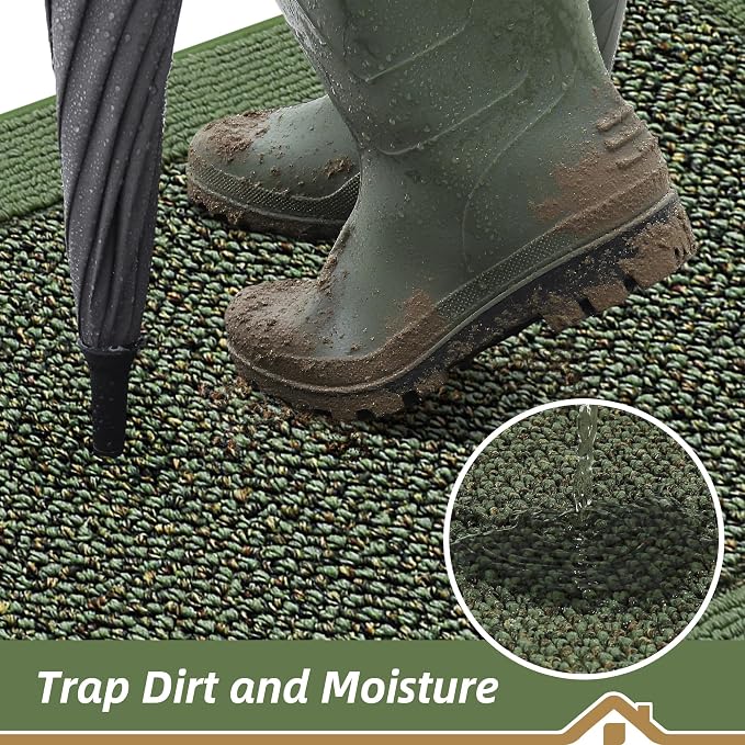 BEQHAUSE Indoor Door Mat 20" x 48", Dirt Trapper Door Mats Non-Slip Entryway