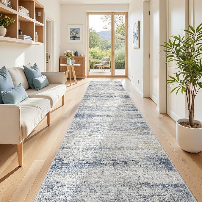 Washable Runner Rug 2.5x16, Non-Slip Long Kitchen Mats