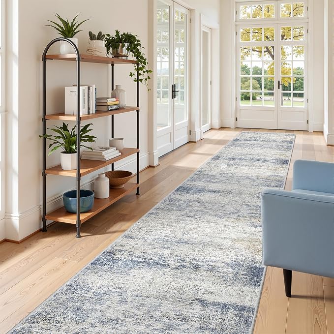 Washable Runner Rug 2.5x16, Non-Slip Long Kitchen Mats