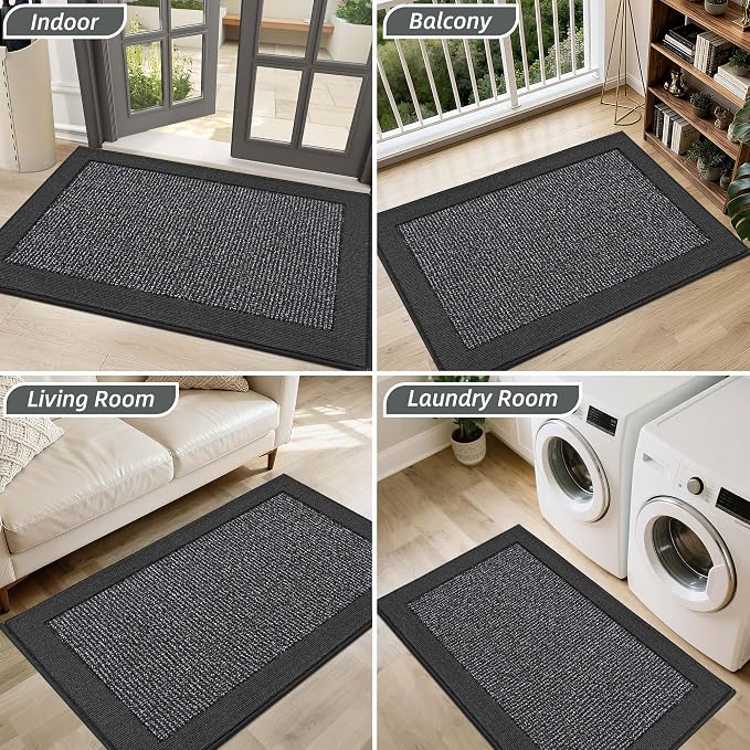 BEQHAUSE Indoor Door Mat 20" x 32", Dirt Trapper Door Mats Non-Slip Entryway