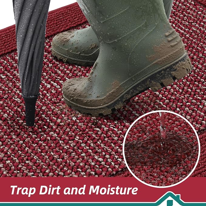 BEQHAUSE Indoor Door Mat 32" x 48", Dirt Trapper Door Mats Non-Slip Entryway
