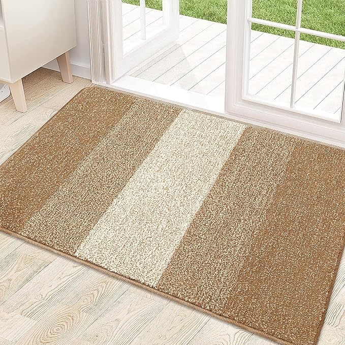 Kitinjoy Indoor Outdoor Door Mat, 32x20 Non-Slip Absorbent Dirt Trapper