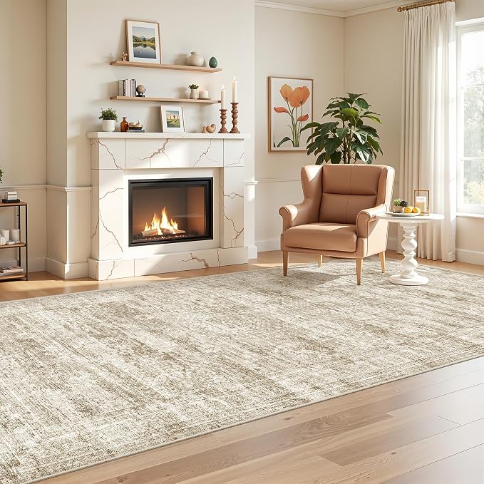 4x8 Rug for Bedroom, Wide Runner Rug for Hallway, Non Slip Washable Runner Rug