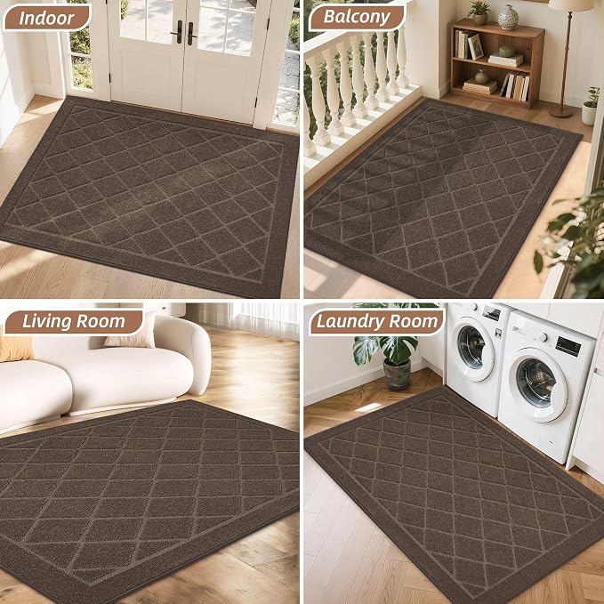 BEQHAUSE Dirt Trapper Door Mat 48" x 72", Doormat Non-Slip Entryway Rugs