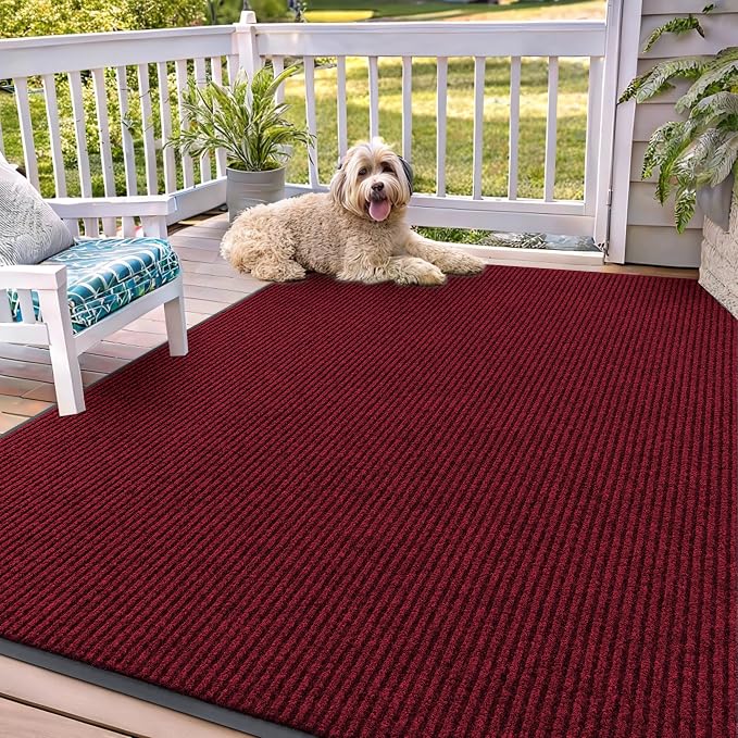OLANLY Front Door Mat Indoor Outdoor Entrance, Waterproof Heavy Duty Doormat