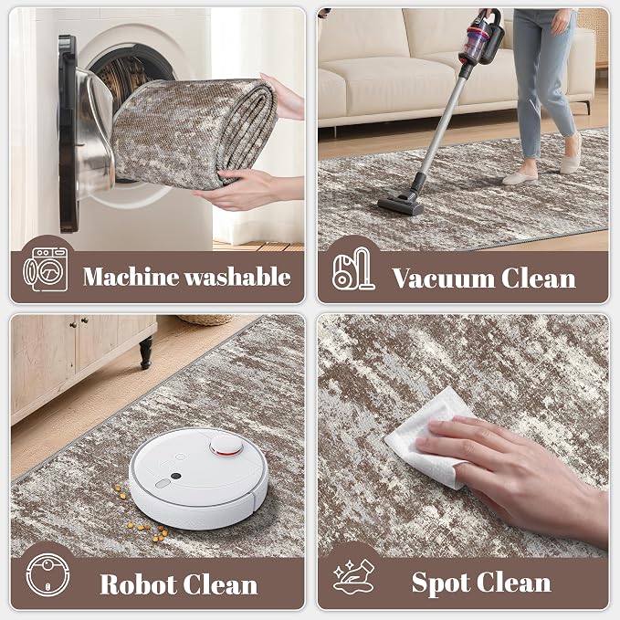 Washable Carpet Runners for Hallway 16ft-Non Slip Floor Runners for Dogs
