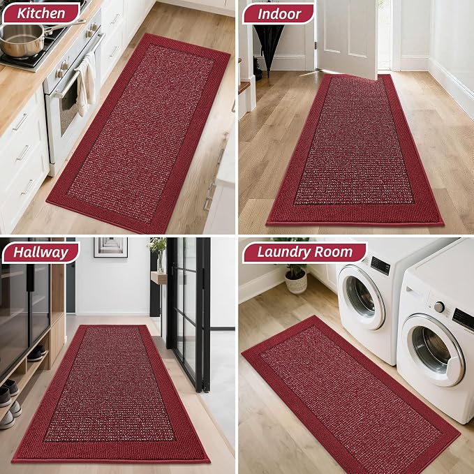 BEQHAUSE Indoor Door Mat 20" x 48", Dirt Trapper Door Mats Non-Slip Entryway