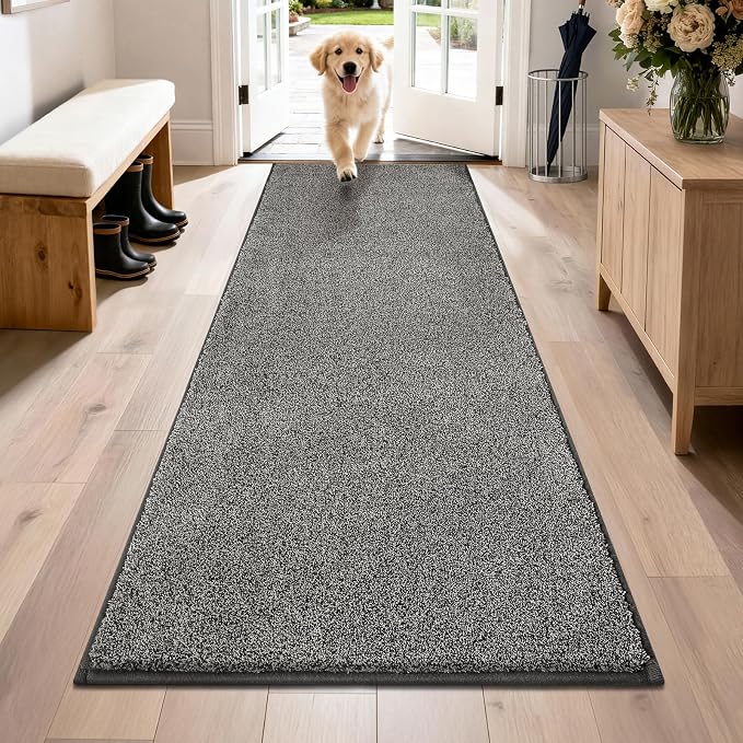 PURRUGS Dirt Trapping Door Mat 31.5" x 70", Non-Slip Machine Washable Entryway