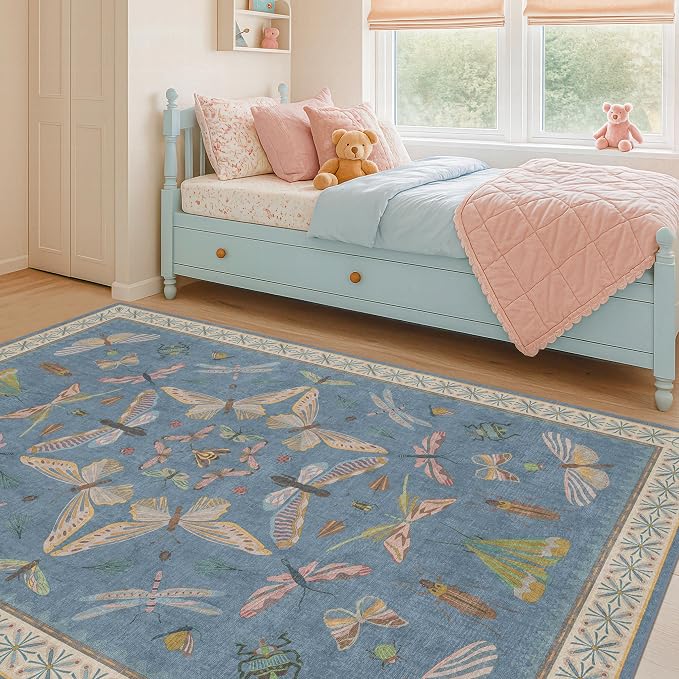 Washable 4x6 Small Rug for Living Room, Area Rug for Kitchen, Large Entryway