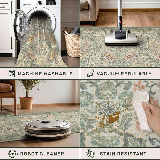 Hazo Haus Washable 6x8 Area Rug